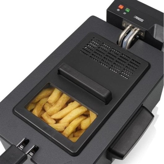Friteuse Traditionnelle Princess 182006 3L 2000W avec Thermostat et Zone Froide