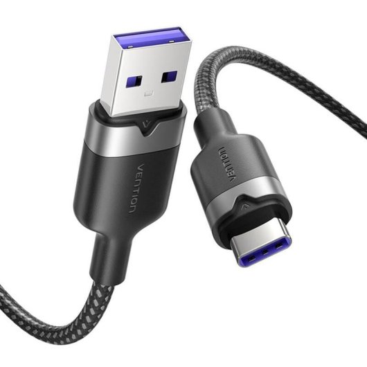 Cable USB Vention CTOBH USB-C a USB-A 2m 100W 480Mbps Negro