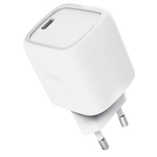 Carregador USB-C Trust Maxo GaN 30W Compacto Carga Rápida Branco
