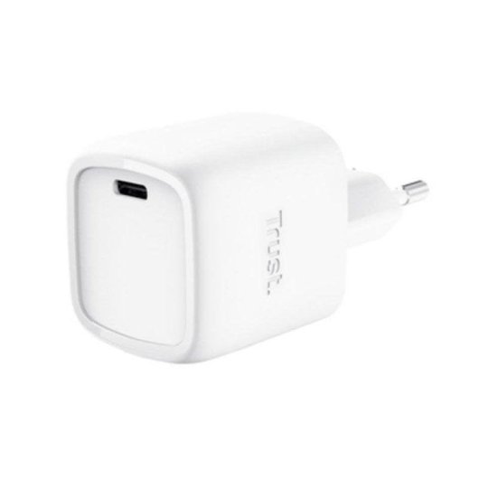 Carregador USB-C Trust Maxo GaN 30W Compacto Carga Rápida Branco
