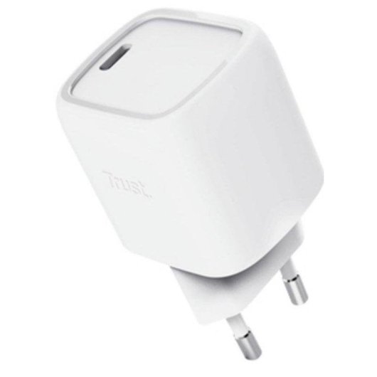 Carregador USB-C Trust Maxo GaN 30W Compacto Carga Rápida Branco