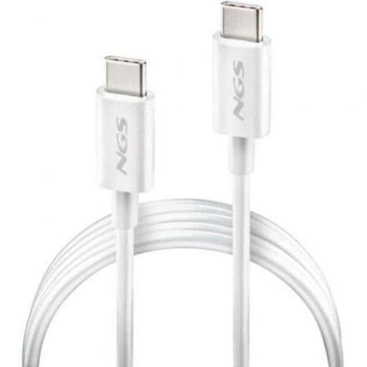 Cable USB-C NGS Zyro 60W-1 1m Carga Rápida 480 Mbps Blanco