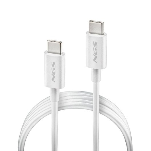 Cable USB-C NGS Zyro 60W-1 1m Carga Rápida 480 Mbps Blanco