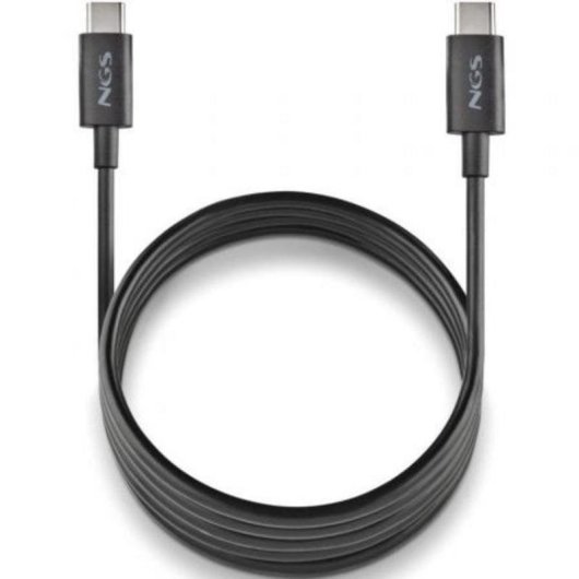 Cable USB-C NGS Zyro 60W-1 Negro 1m Carga Rápida 480 Mbps PVC