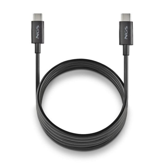 Cable USB-C NGS Zyro 60W-1 Negro 1m Carga Rápida 480 Mbps PVC