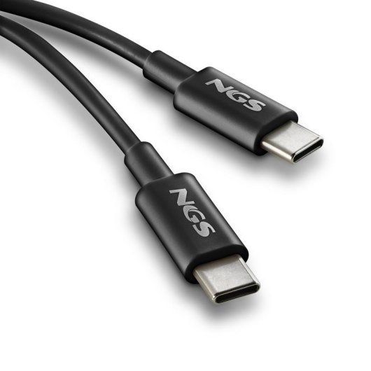 Cable USB-C NGS Zyro 60W-1 Negro 1m Carga Rápida 480 Mbps PVC