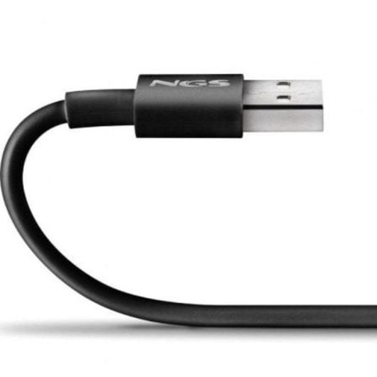 Cable USB NGS ZYRO-AC Black 1m USB-A a USB-C 15W 480Mbps PVC