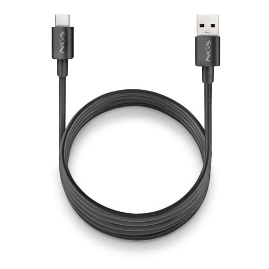 Cable USB NGS ZYRO-AC Black 1m USB-A a USB-C 15W 480Mbps PVC