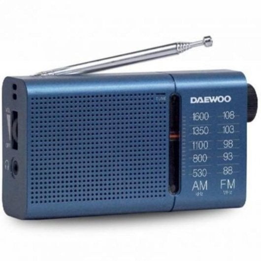 Radio Daewoo DW1036 portátil analógica AM/FM azul con jack 3.5mm