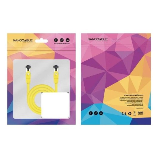Câble réseau Nanocable 10.20.2002-Y Cat8.1 SSTP cuivre 2 m jaune