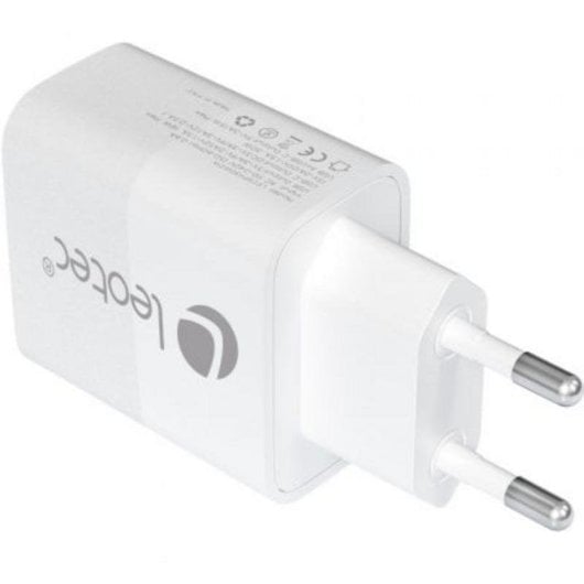 Caricatore Leotec LECSPH30W2W GaN 30W 1xUSB-C PD 1xUSB-A Bianco
