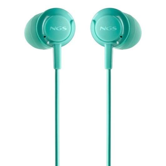 Auriculares NGS Cross Drift Mint con cable Jack 3.5 mm Uso Llamadas y Música Micrófono Control en Cable Color Menta