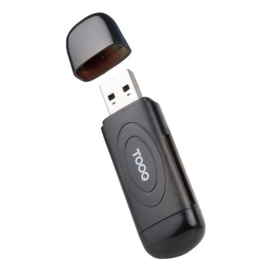 Lector de tarjetas TooQ TQR-3002B USB 3.0 2 en 1 SD TF Compacto Negro