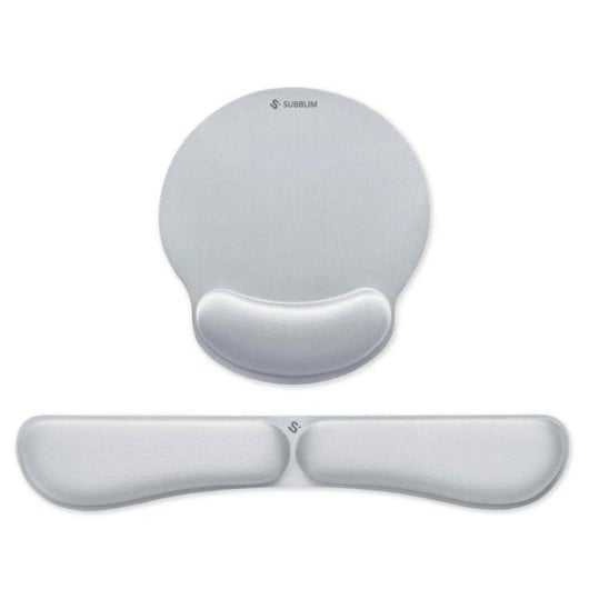 Descansa-pulsos Subblim Pack Ergo Memoryflex espuma de memória superfície impermeável prata