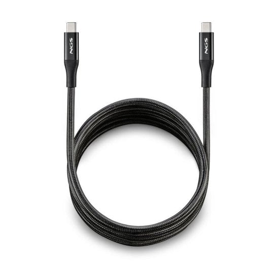 Cable USB C NGS KNOT 240W-2 2m 40Gbps USB 4.0 Trenzado Negro