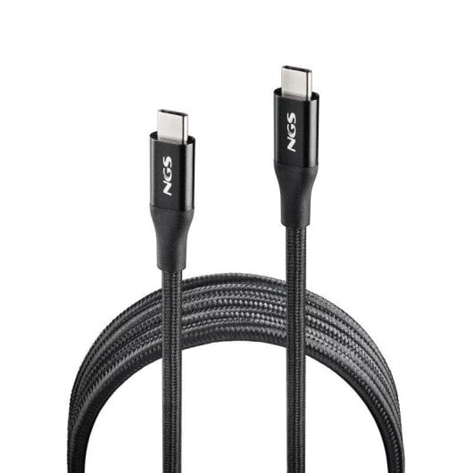 Cable USB C NGS KNOT 240W-2 2m 40Gbps USB 4.0 Trenzado Negro