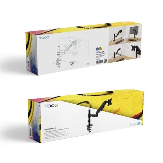 Support moniteur TooQ DB1532TNR-B 17-32" acier noir réglable VESA