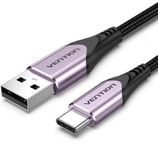 Cable USB Vention CODVH Tipo-C 2 m Trenzado 3A 480Mbps Púrpura