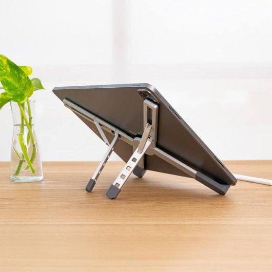 Soporte portátil TooQ TQLRS0036-AL plegable aluminio 5 posiciones 11-17,3" plata