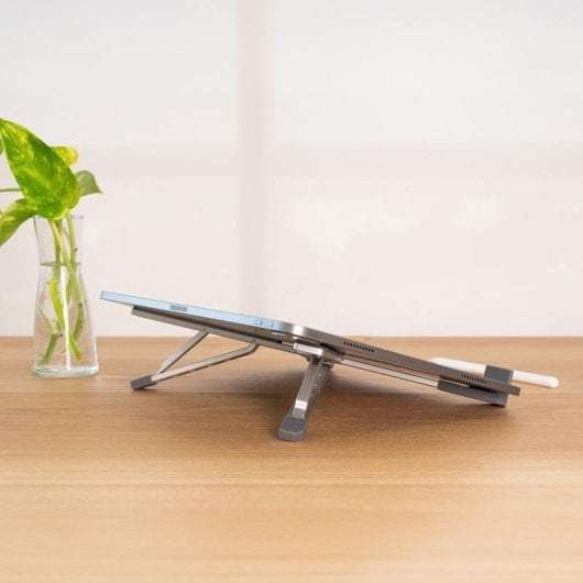 Soporte portátil TooQ TQLRS0036-AL plegable aluminio 5 posiciones 11-17,3" plata