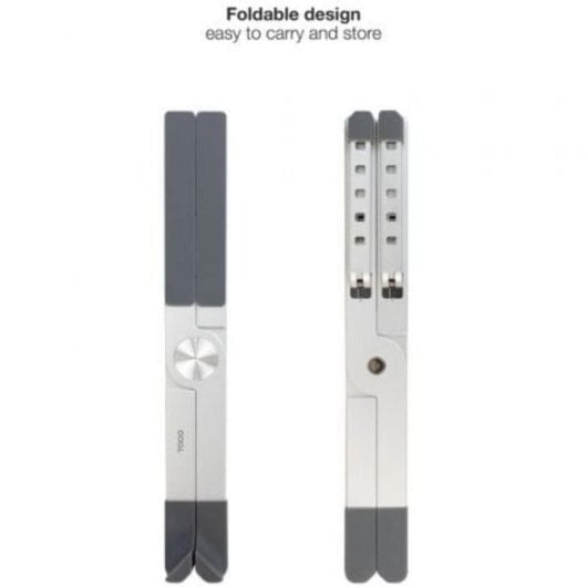 Soporte portátil TooQ TQLRS0036-AL plegable aluminio 5 posiciones 11-17,3" plata