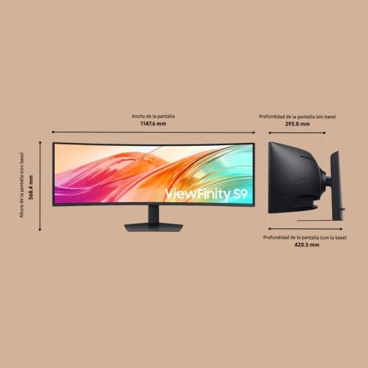 Monitor Samsung ViewFinity S9 S95UF 49" Dual QHD 120Hz VA Curvo HDR USB-C Altavoces