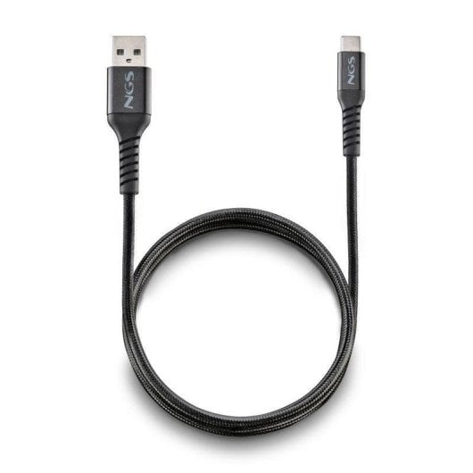 Cable USB NGS KNOT-AC USB-A a USB-C 1m carga rápida nylon trenzado