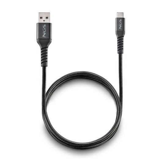 Cable USB NGS KNOT-AC USB-A a USB-C 1m carga rápida nylon trenzado