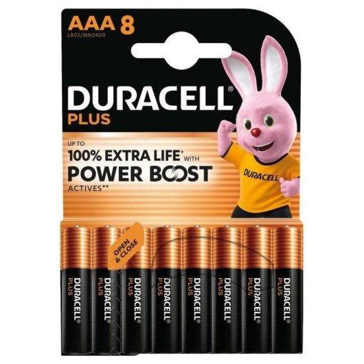 Pila Duracell Plus Power Boost AAA Alcalina Pack 8