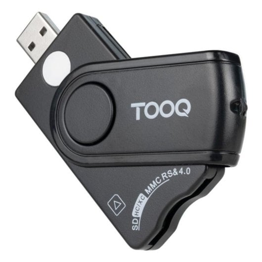 Lector de tarjeta inteligente TooQ TQR-3012B USB 2.0 compatible DNI 4.0 SIM SD Negro