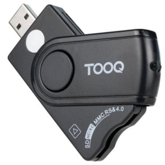 Lector de tarjeta inteligente TooQ TQR-3012B USB 2.0 compatible DNI 4.0 SIM SD Negro