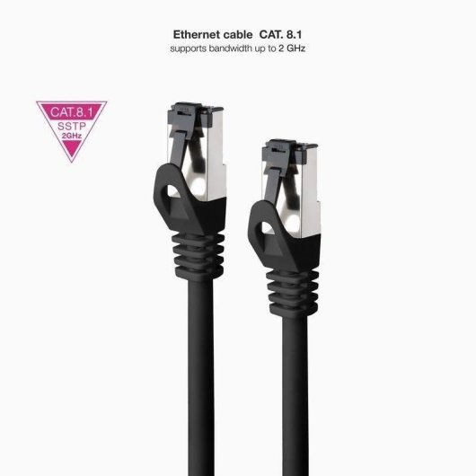 Cable de red Nanocable Cat8.1 SSTP 7 m LSZH negro
