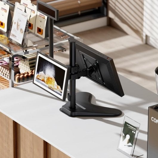 Soporte de monitor Aisens DT32TR-409 de sobremesa para 2 pantallas 17-32" inclinable y rotable