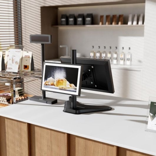 Soporte de monitor Aisens DT32TR-409 de sobremesa para 2 pantallas 17-32" inclinable y rotable