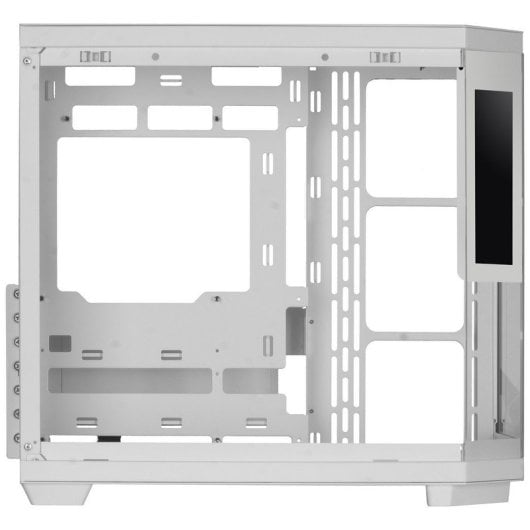 Boîtier de jeu Mars Gaming MC-3TCORELCDM Micro-ATX avec écran IPS 7,2" et triple verre trempé, blanc