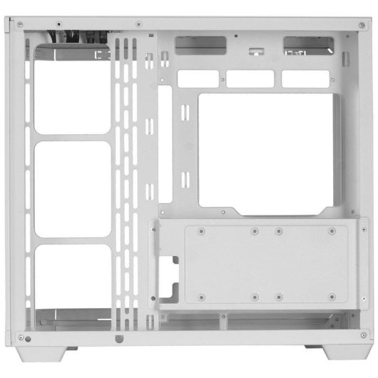 Boîtier de jeu Mars Gaming MC-3TCORELCDM Micro-ATX avec écran IPS 7,2" et triple verre trempé, blanc