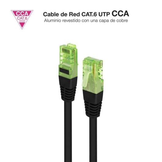 Cavo di rete Nanocable 10.20.1407-BK RJ45 Cat6 UTP 7m Nero AWG26 CCA