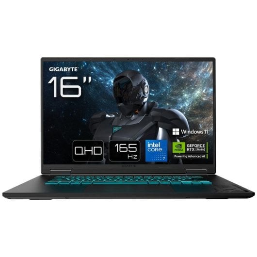 Notebook Gigabyte GAMING A16 PRO DYHG5FRCC4SH 16" Intel Core 7 240H 32GB 1TB SSD RTX 5080 16GB QHD+ Schwarz