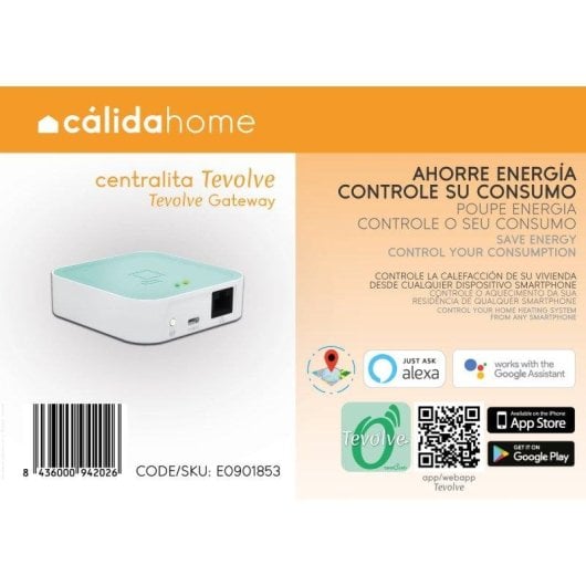 Central Cálidahome Tevolve Wifi RF 869 MHz App Alexa 30 emissores Branco