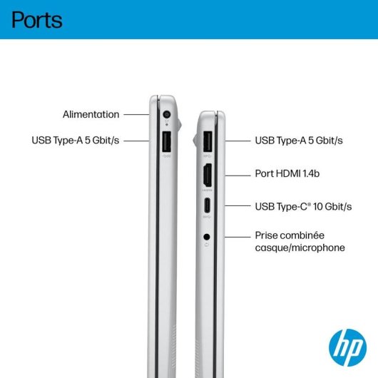 Portable HP OmniBook 3 14-ha0010nf 14" AMD Ryzen AI 7 350 16GB 1TB SSD Copilot+ Wi-Fi 6