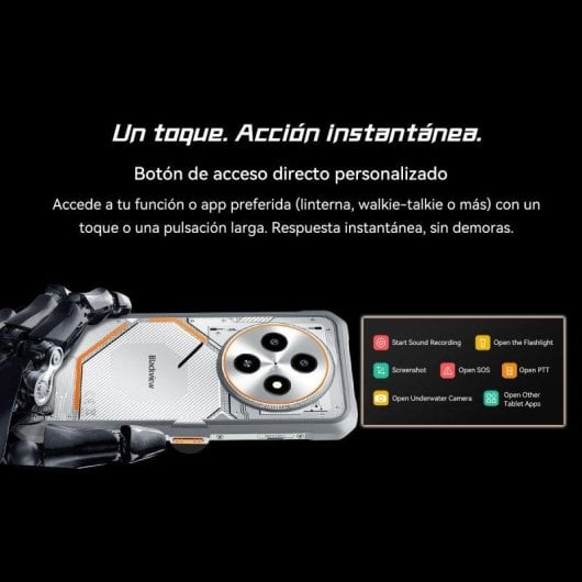 Blackview Fort 2 8GB 256GB 6.56" IPS 90Hz 4G Dual SIM NFC Câmera 16MP Android 15 Branco