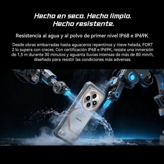 Blackview Fort 2 4G 8GB 6.56" 128GB Blanco batería 5000 mAh