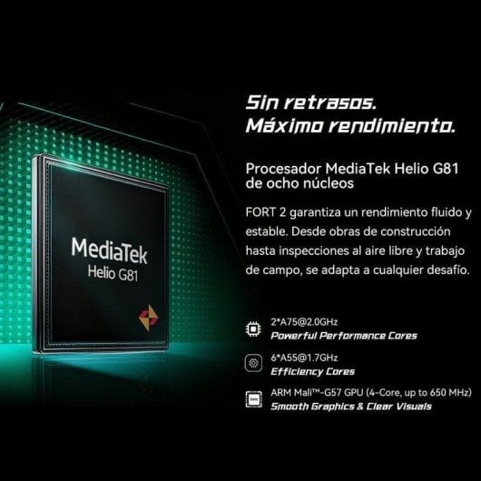 Blackview Fort 2 4G 8GB 6.56" 128GB Negro batería larga duración