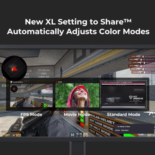 Écran PC BenQ ZOWIE XL2540X+ 24,1" Full HD 280Hz TN Fast Réglage industriel