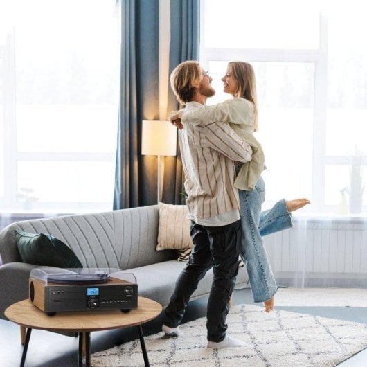 Microcadena Mooov 477365 Tocadiscos Bluetooth 50W CD USB FM Moderno Mando