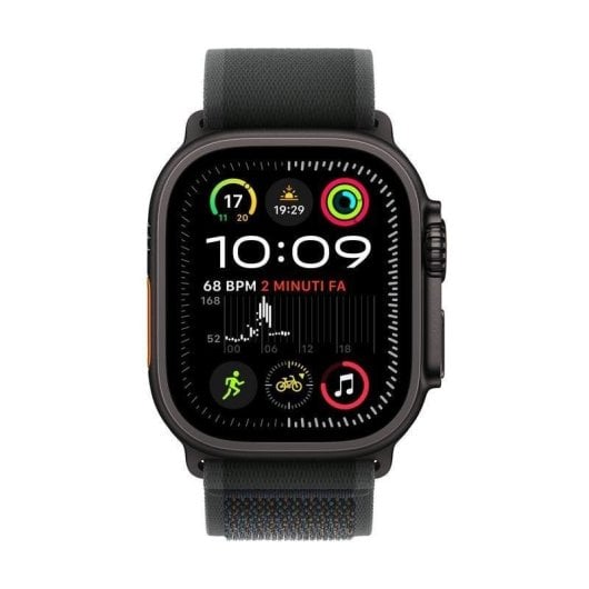 Apple Watch Ultra 2 GPS 4G LTE NFC 49mm OLED Titane Noir M/L Etanche 100m SpO2 Pulsomètre