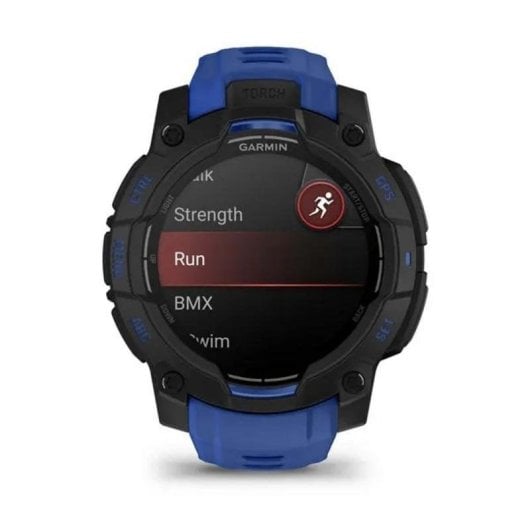 Garmin Instinct 3 Bluetooth GPS 45mm AMOLED Schwarz Blau 10ATM SpO2 Herzfrequenz Schlaf