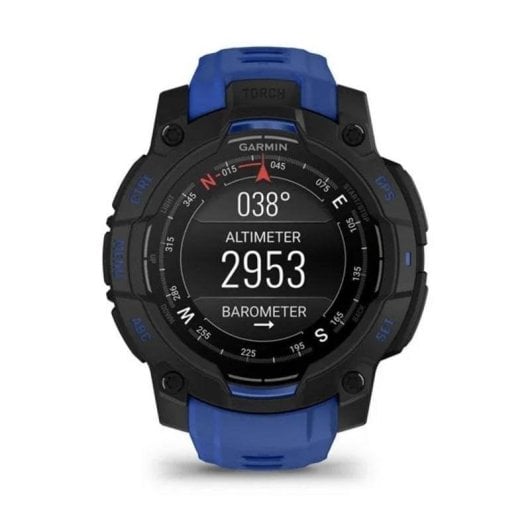 Garmin Instinct 3 Bluetooth GPS 45mm AMOLED Schwarz Blau 10ATM SpO2 Herzfrequenz Schlaf