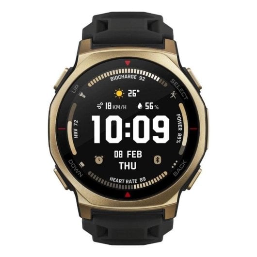 Amazfit T-rex 3 Pro Bluetooth GPS NFC WiFi 44mm AMOLED Or Noir Taille Unique 10ATM SpO2 Pulsomètre