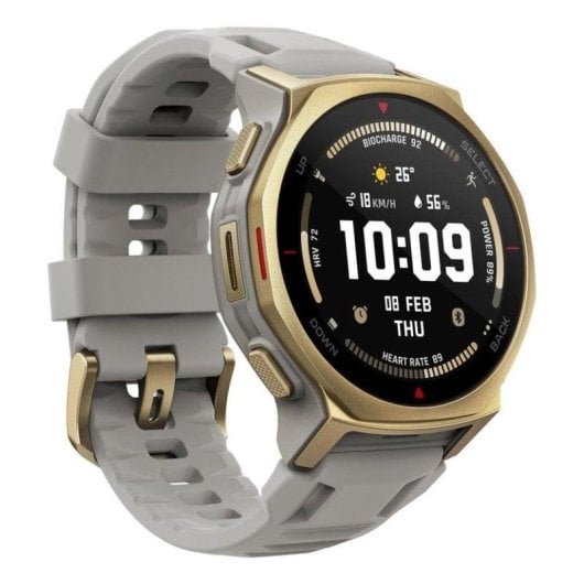Amazfit T-Rex 3 Pro GPS NFC 44mm AMOLED Ouro Cinza M 10ATM SpO2 Pulsómetro Sono